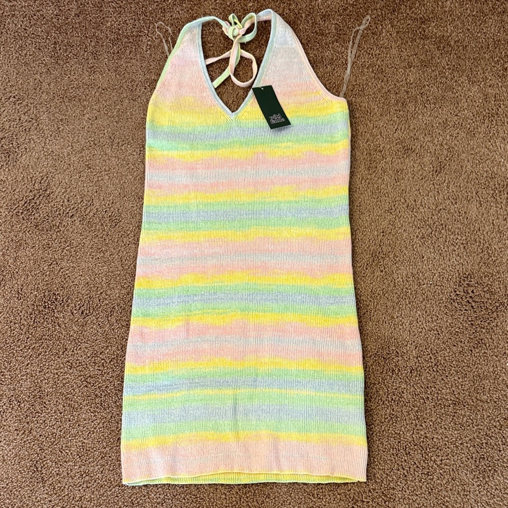 Multicolor Striped Knit Dress. Wild fable